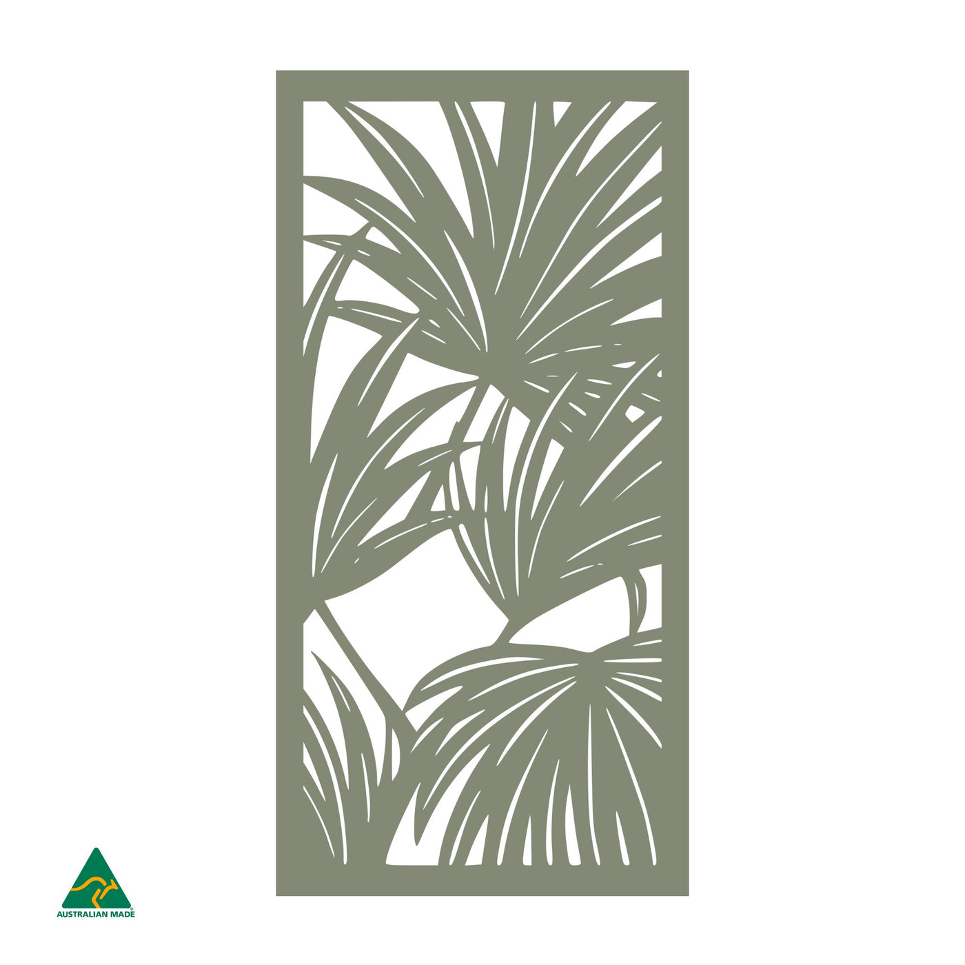 Palm Leaves Privacy Screen | Pale Eucalypt Matt