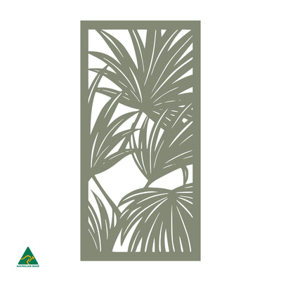 Palm Leaves Privacy Screen | Pale Eucalypt Matt