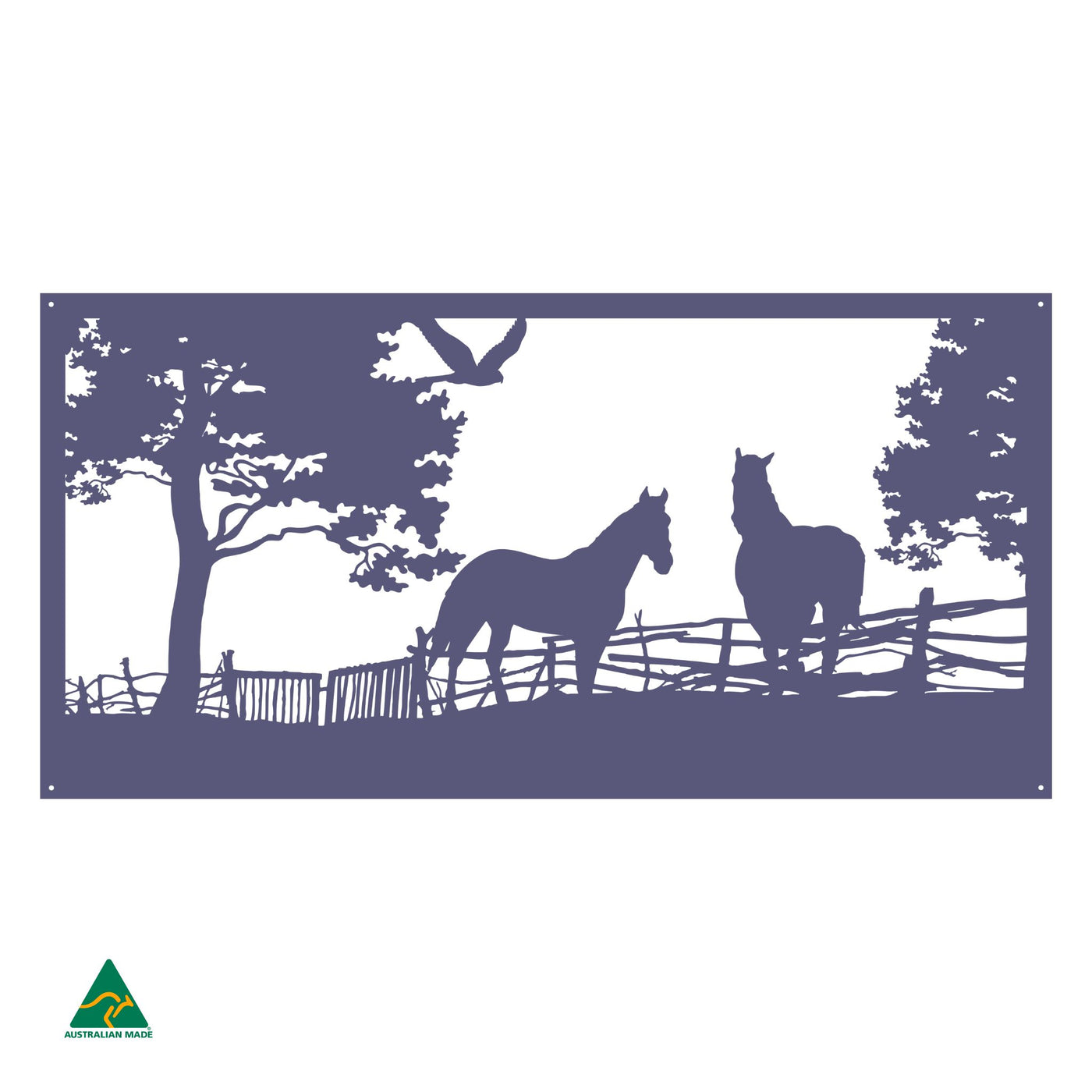 Pasture Pals Metal Wall Art | Dark Violet Gloss