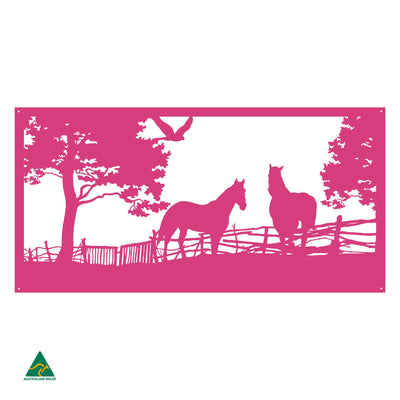 Pasture Pals Metal Wall Art | Pink Gloss