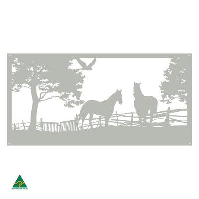 Pasture Pals Metal Wall Art | Shale Grey Matt