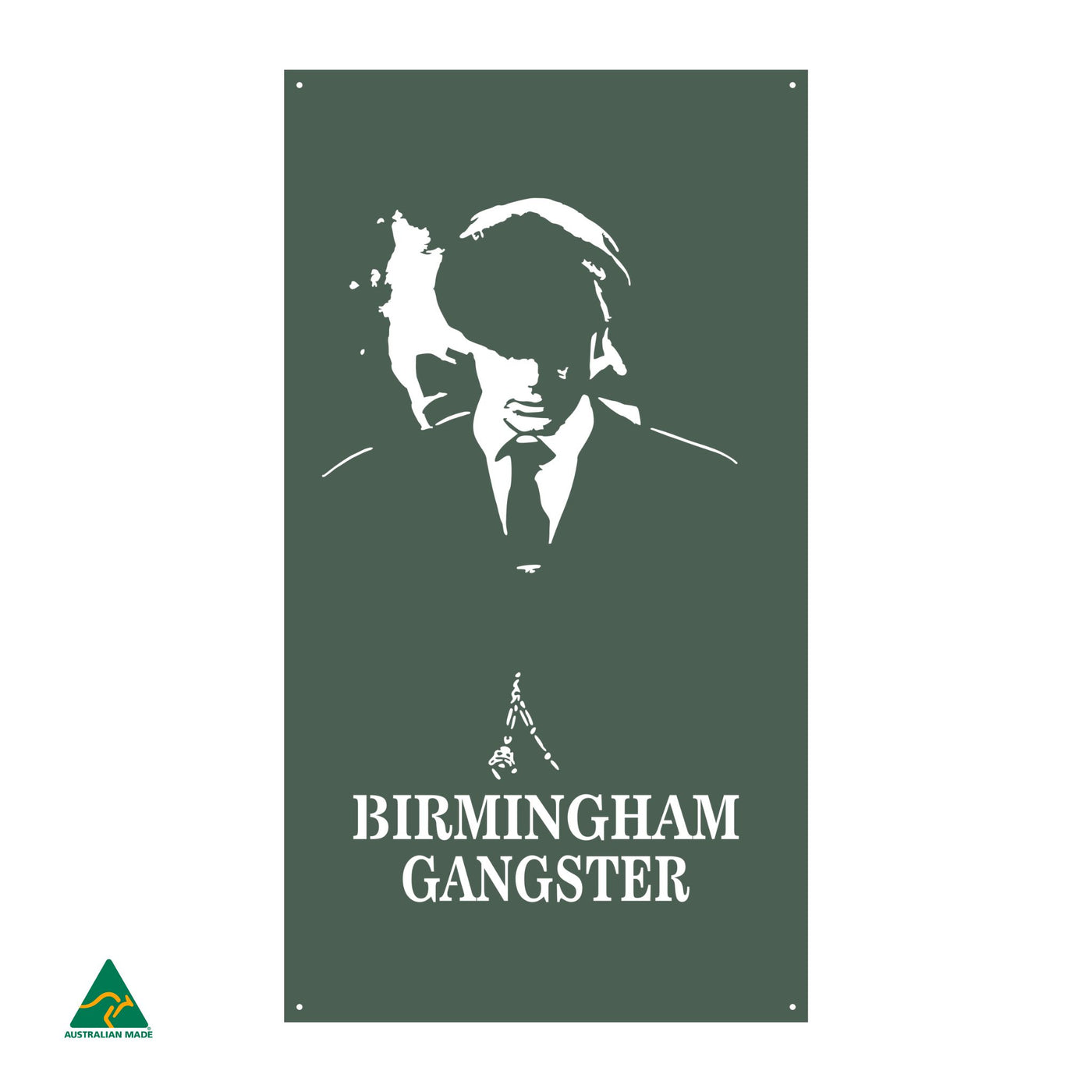 Peaky Blinders Metal Wall Art | Cottage Green Satin