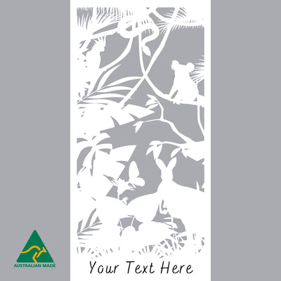 Personalised Australian Wildlife Metal Wall Art | White Finish