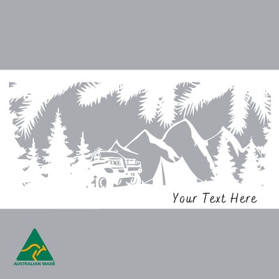 Camping Out Metal Wall Art | White Finish