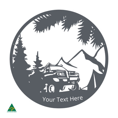 Personalised Camping Out Metal Wall Art | Ironstone Matt