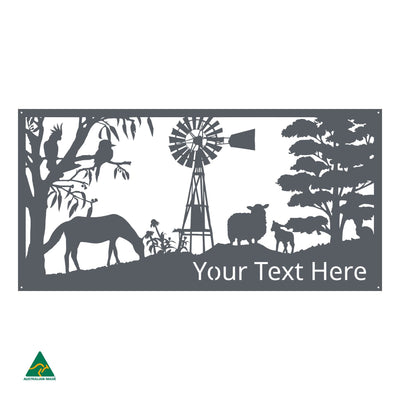 Personalised Country Living Metal Wall Art | Ironstone Matt