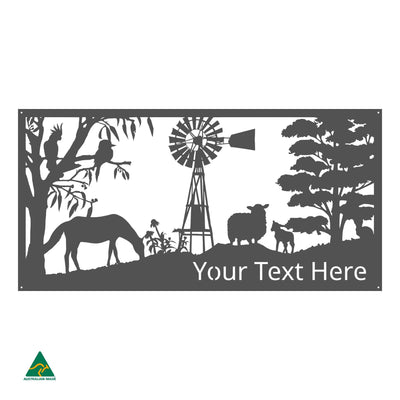 Personalised Country Living Metal Wall Art | Monument Matt