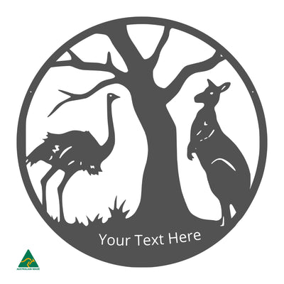Personalised Forward Australia Round Metal Wall Art | Monument Matt