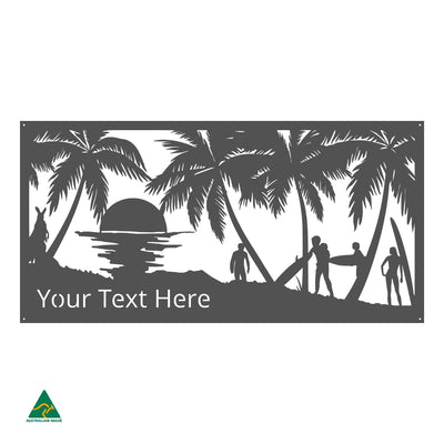 Personalised Surf’s Up Metal Wall Art | Monument Matt