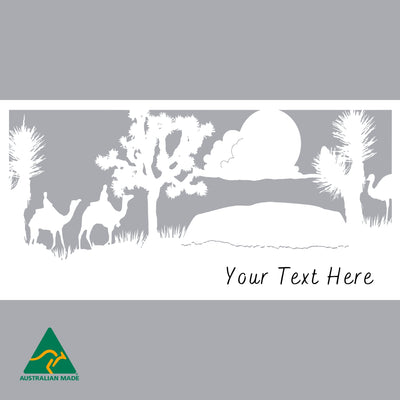The Red Centre Metal Wall Art | White Finish