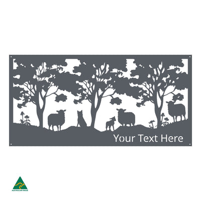 Personalised Woolly Business Metal Wall Art | Ironstone Matt