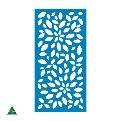 Petals Privacy Screen | Blaze Blue Gloss