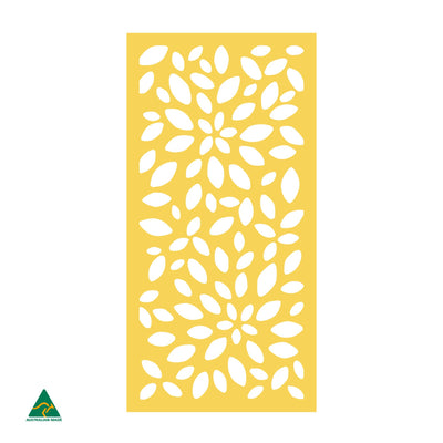 Petals Privacy Screen | Lemon Yellow Gloss