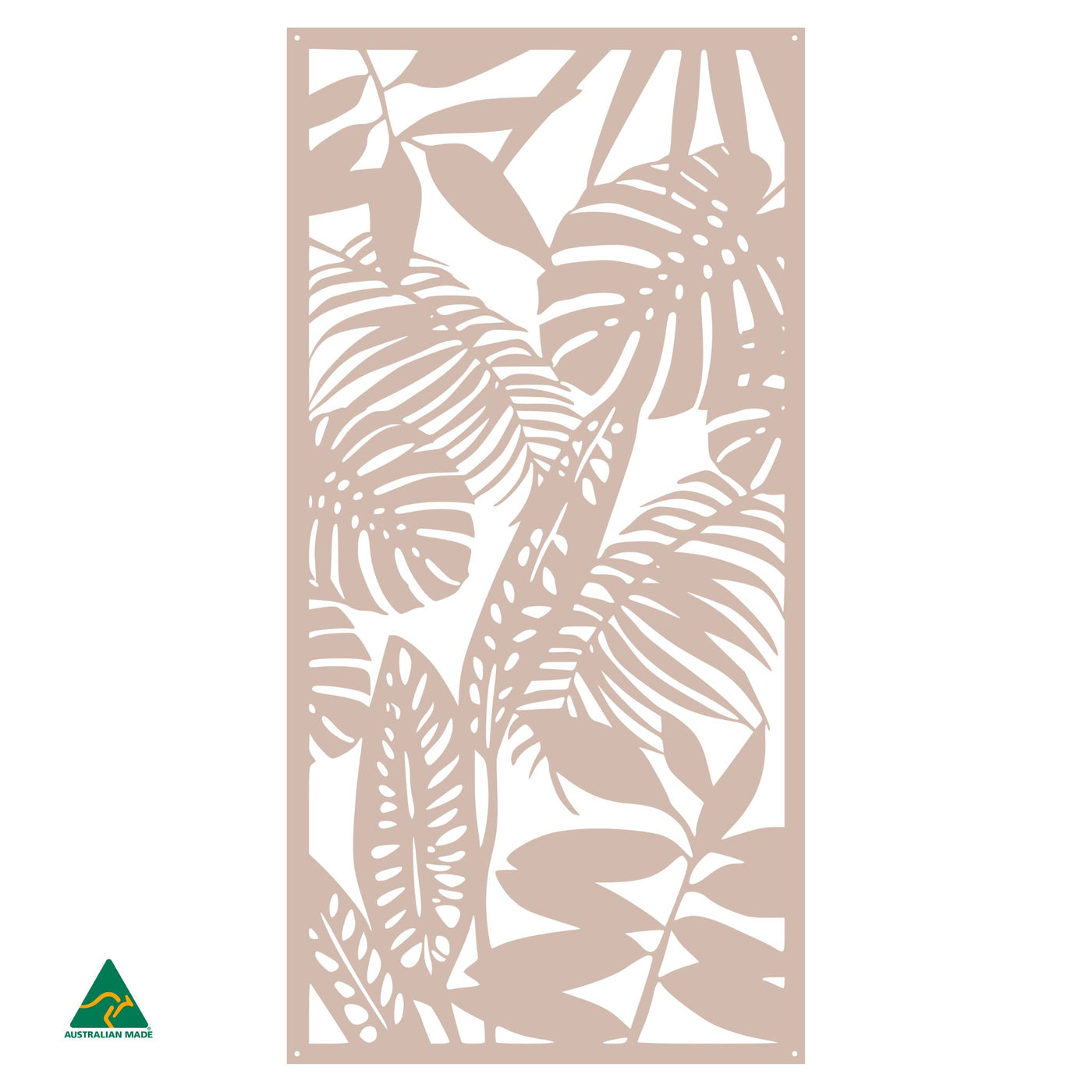 Rainforest Leaves Metal Wall Art | Pink Sand Matt