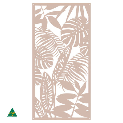Rainforest Leaves Metal Wall Art | Pink Sand Matt
