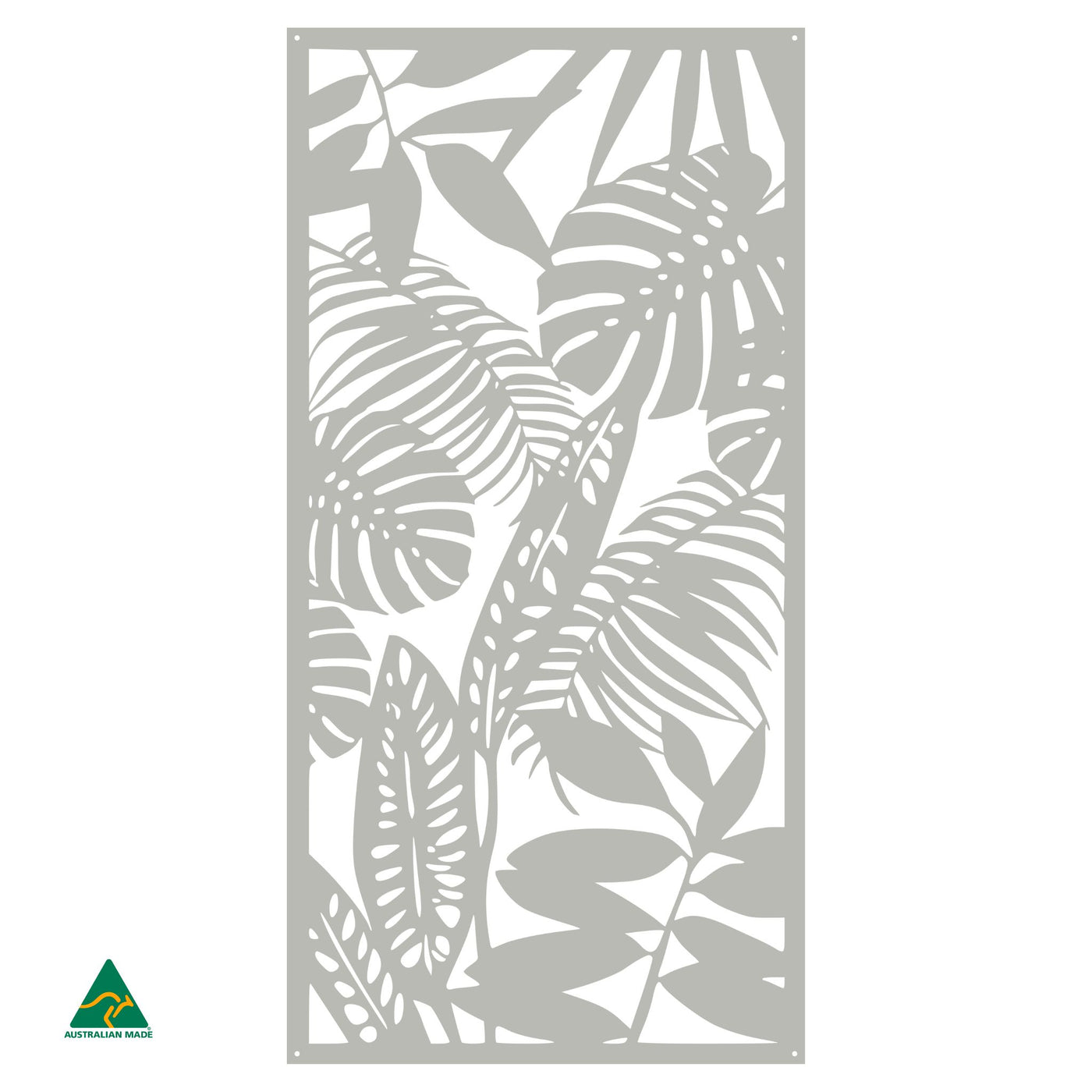 Rainforest Leaves Metal Wall Art | Shale Grey Matt