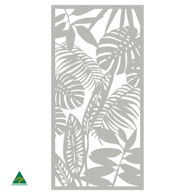 Rainforest Leaves Metal Wall Art | Shale Grey Matt
