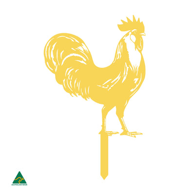 Rooster Garden Decor| Lemon Yellow Gloss