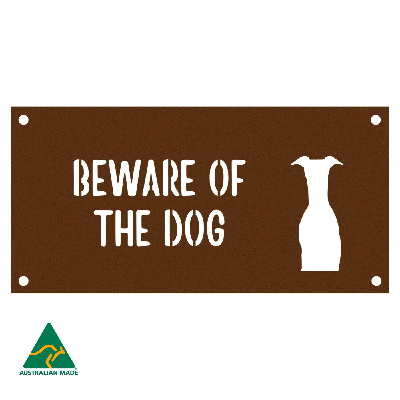 Henry Beware of the Dog Wall Sign | Rust Finish