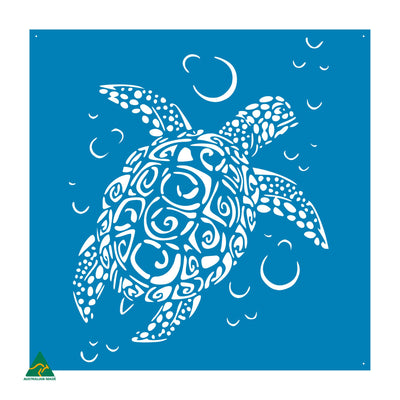 Sea Turtle Metal Wall Art | Blaze Blue Gloss