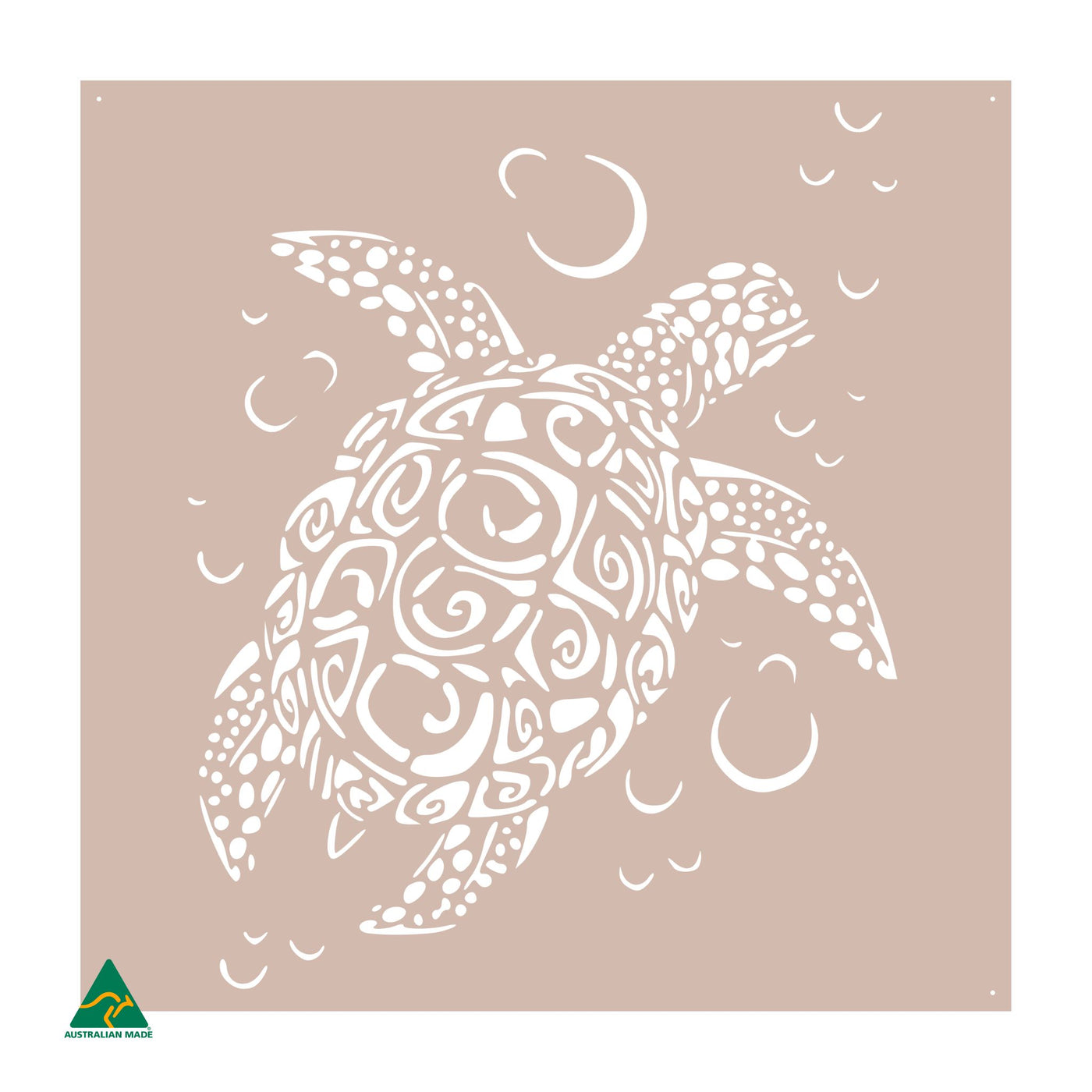 Sea Turtle Metal Wall Art | Pink Sand Matt