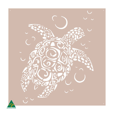 Sea Turtle Metal Wall Art | Pink Sand Matt