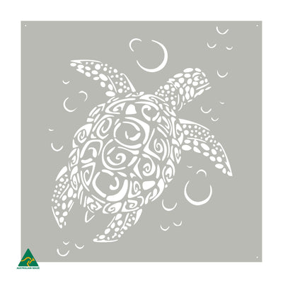 Sea Turtle Metal Wall Art | Shale Grey Matt