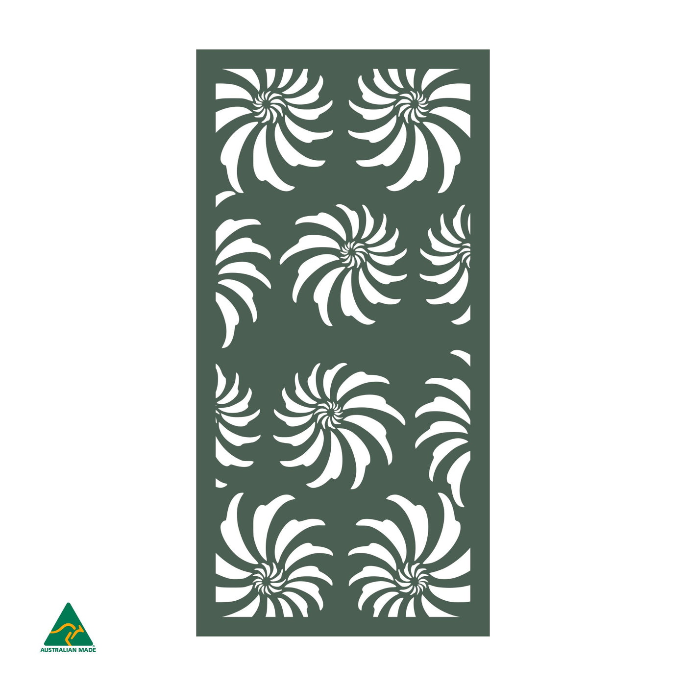 Spiral Privacy Screen | Cottage Green Satin