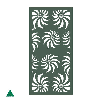 Spiral Privacy Screen | Cottage Green Satin