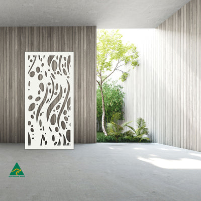 Staged Image | Below The Sea Privacy Screen | White Matt