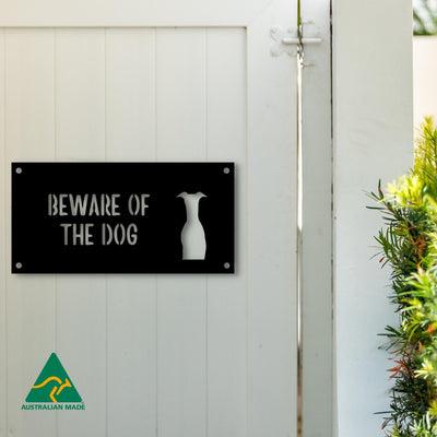 Henry Beware of the Dog Wall Sign | Black Finish