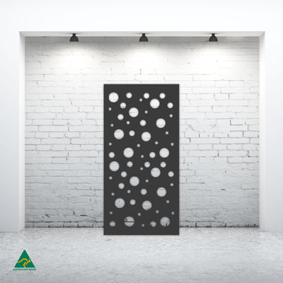 Staged Image | Bubbles Privacy Screen | Night Sky (Black) Matt