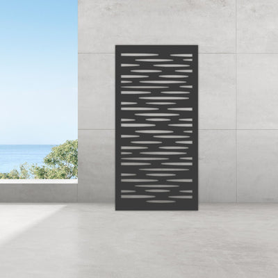 Staged Image | Clouds Privacy Screen | Night Sky (Black) Matt