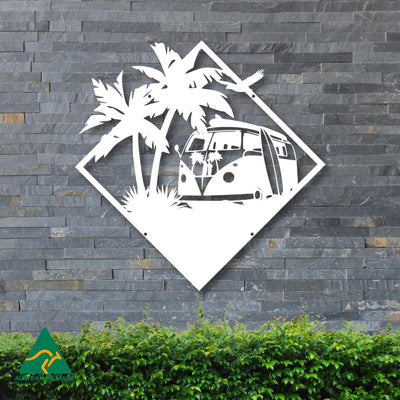 Coastal Cruising Metal Wall Art | White Finish