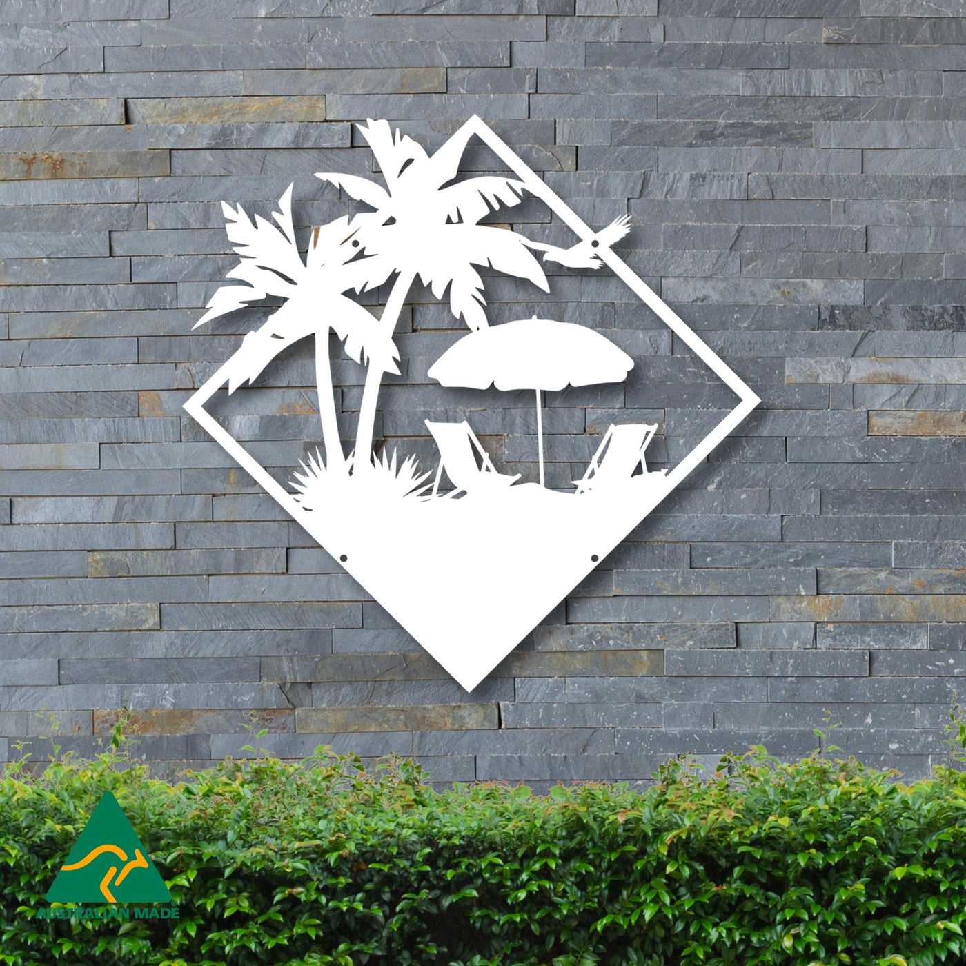 Coastal Dreaming Metal Wall Art | White Finish