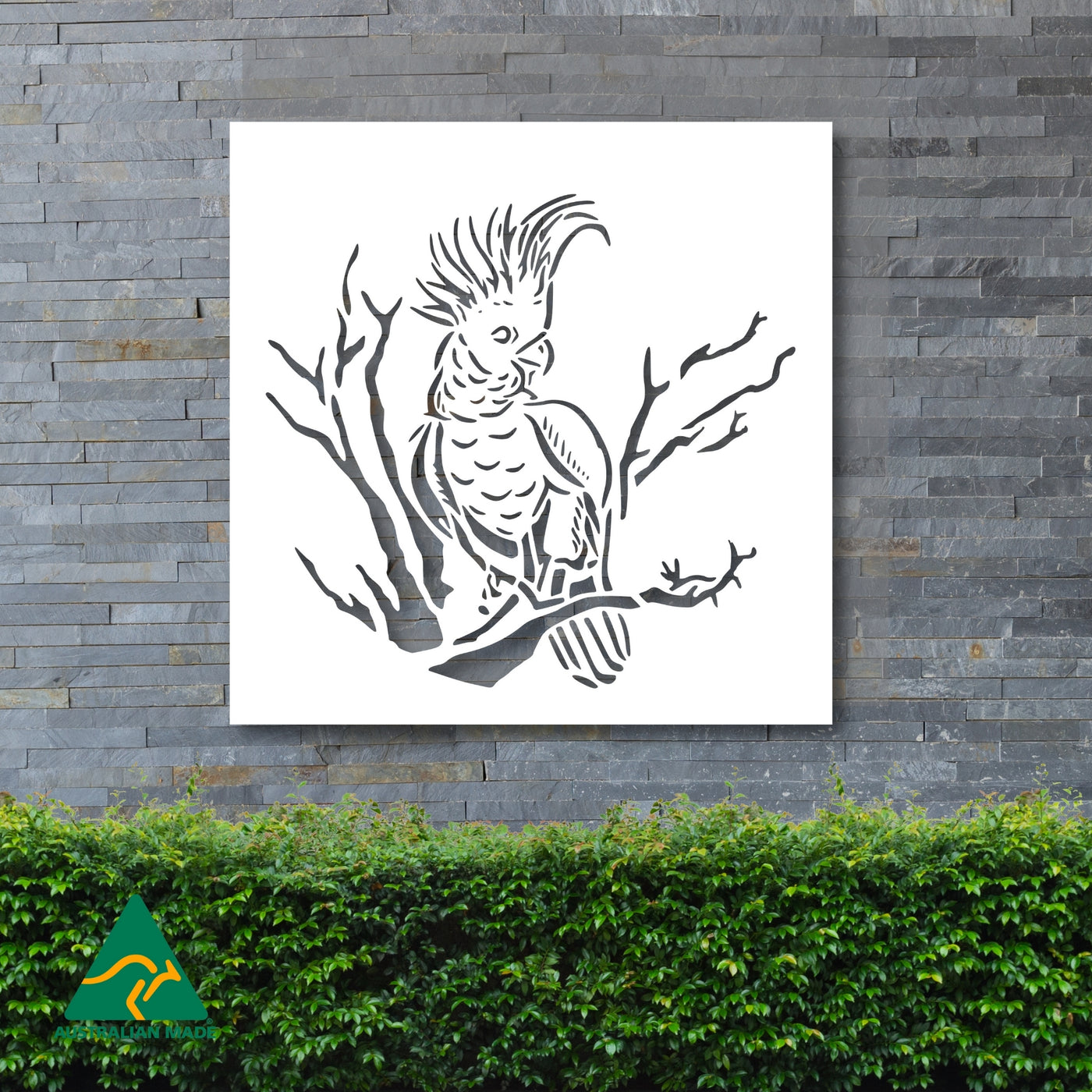 Cockatoo Metal Wall Art | White Finish