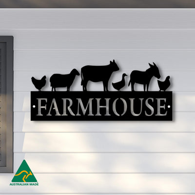 Farmhouse Metal Wall Art | Black Finish