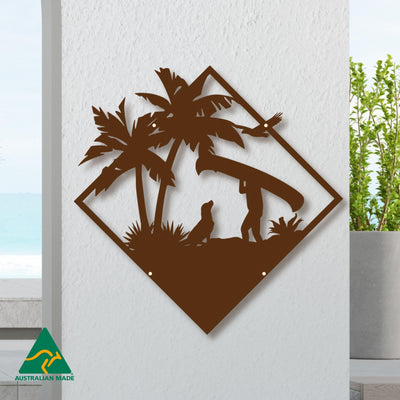 Gone Kayaking Metal Wall Art | Rust Finish