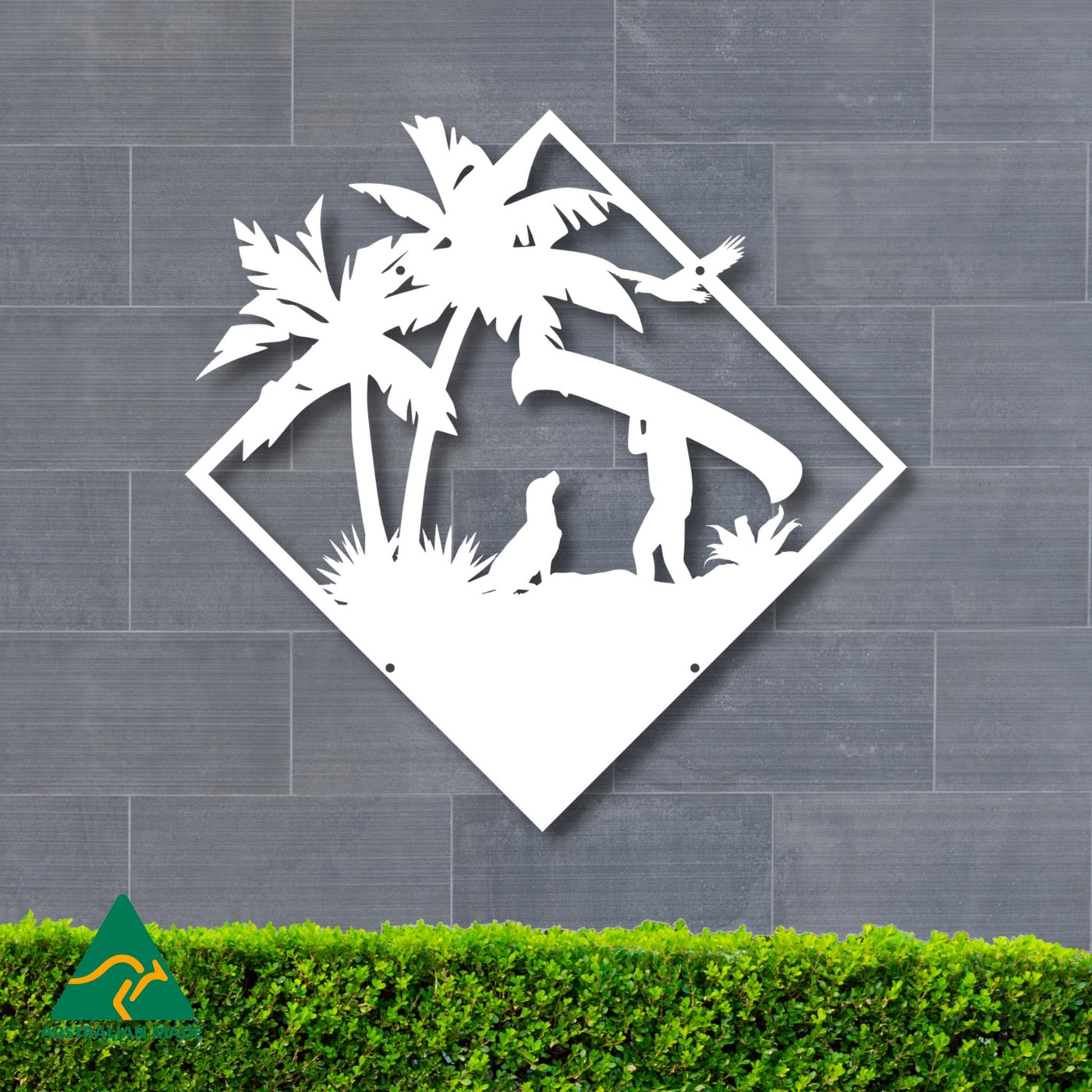 Gone Kayaking Metal Wall Art | White Finish