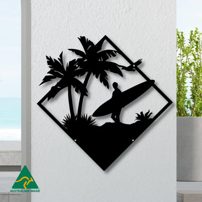 High Tide Metal Wall Art | Black Finish