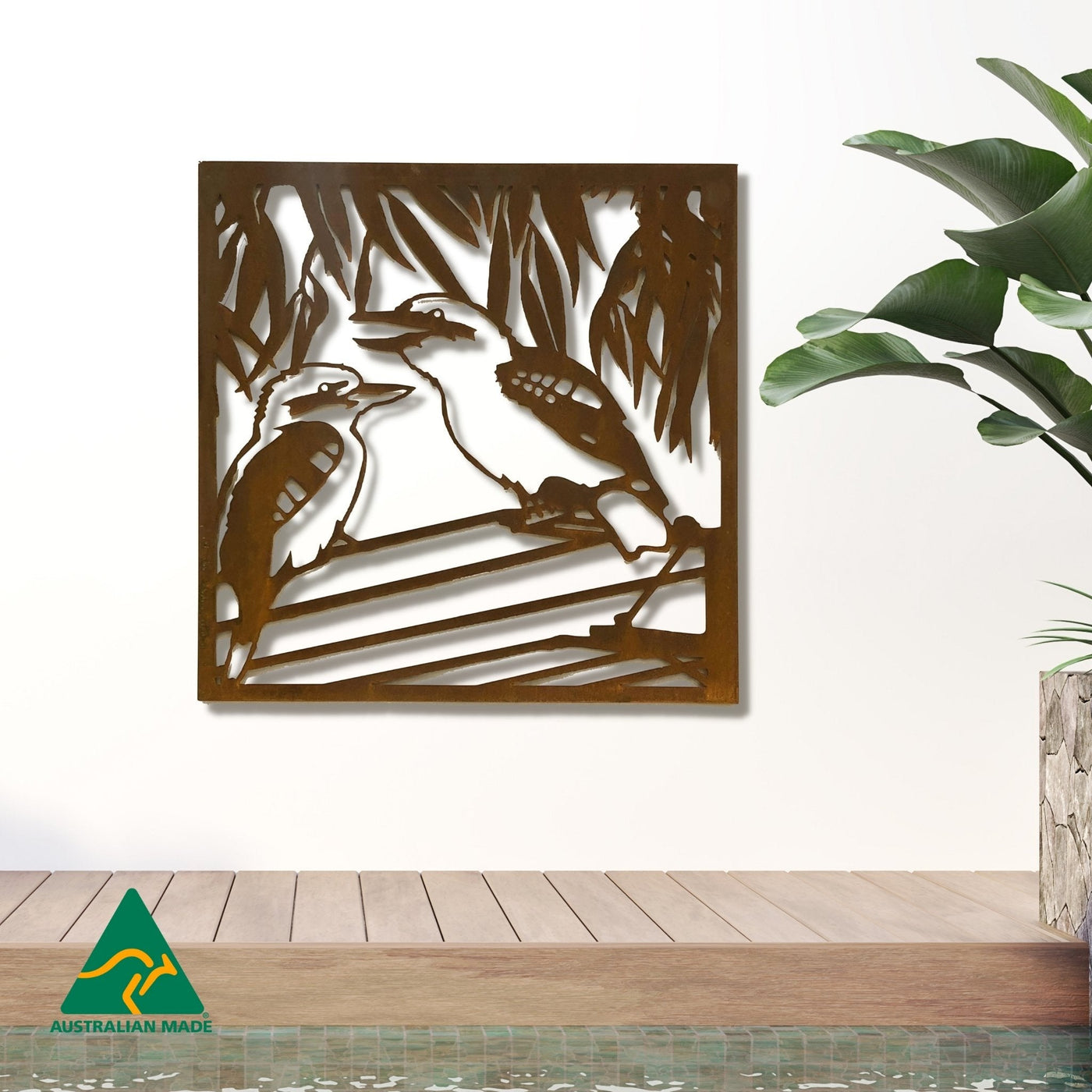 Kookaburra Metal Wall Art | Rust Finish