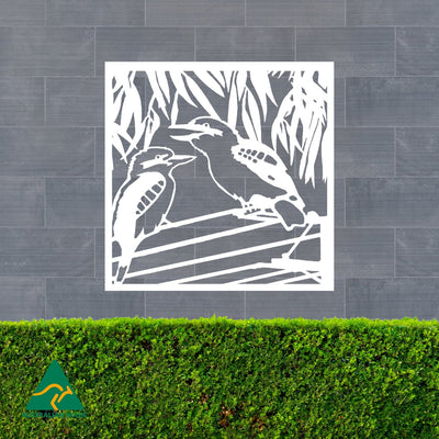 Kookaburra Metal Wall Art | White Finish
