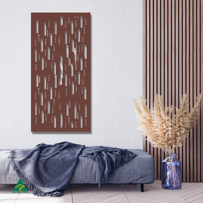 Staged Image | Matrix Privacy Screen | Rust Patina