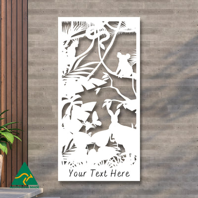 Personalised Australian Wildlife Metal Wall Art | White Finish