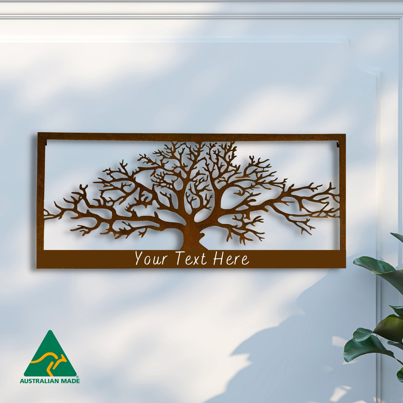 Personalised Tree of Life Metal Wall Art | Rust Finish