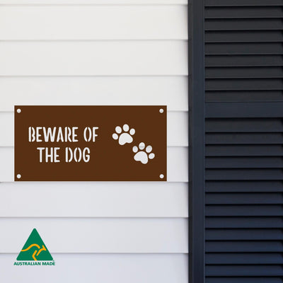 Charlie Beware of the Dog Wall Sign | Rust Finish