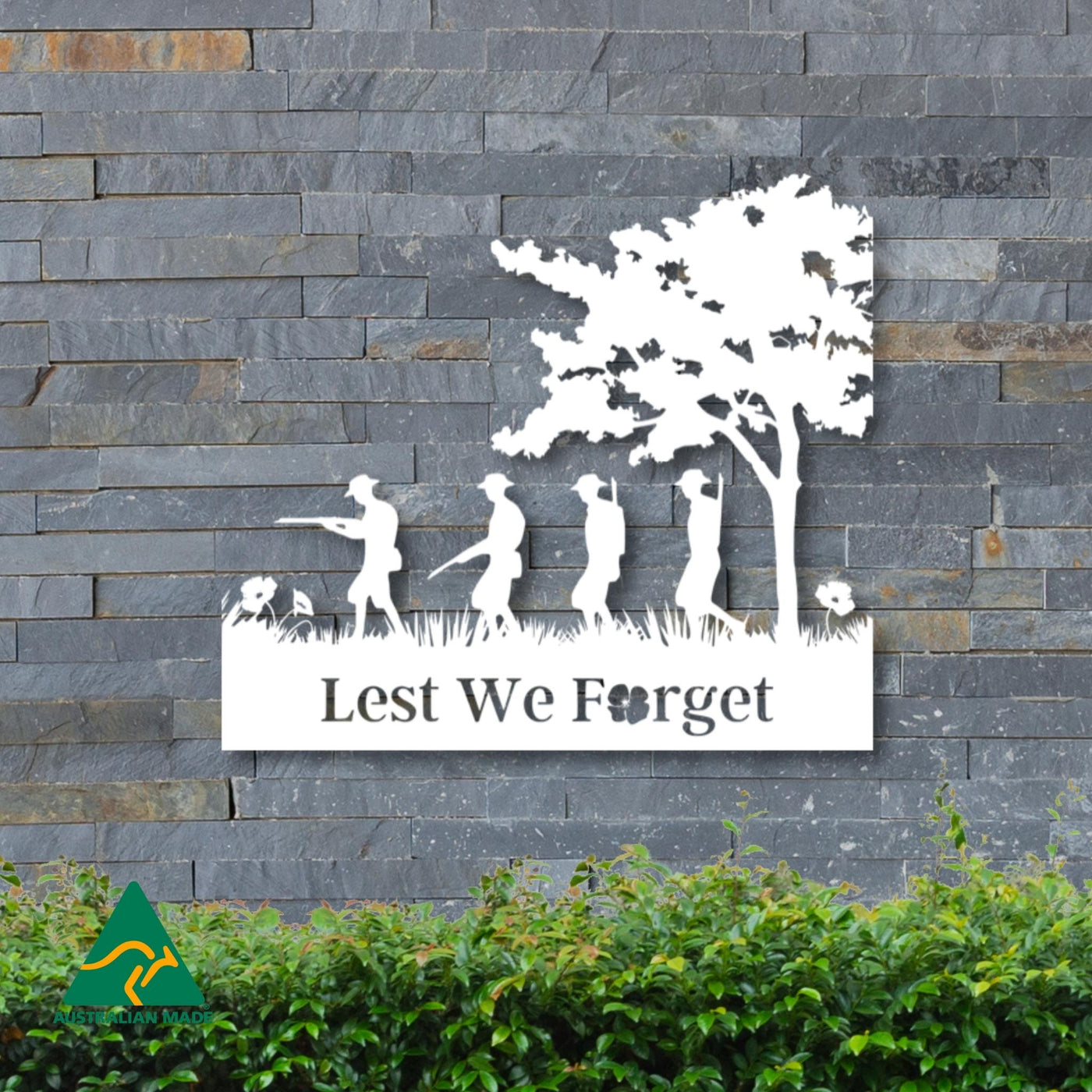 The Forward March Metal Wall Art | White Finish