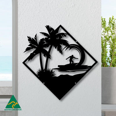 The Perfect Wave Metal Wall Art | Black Finish