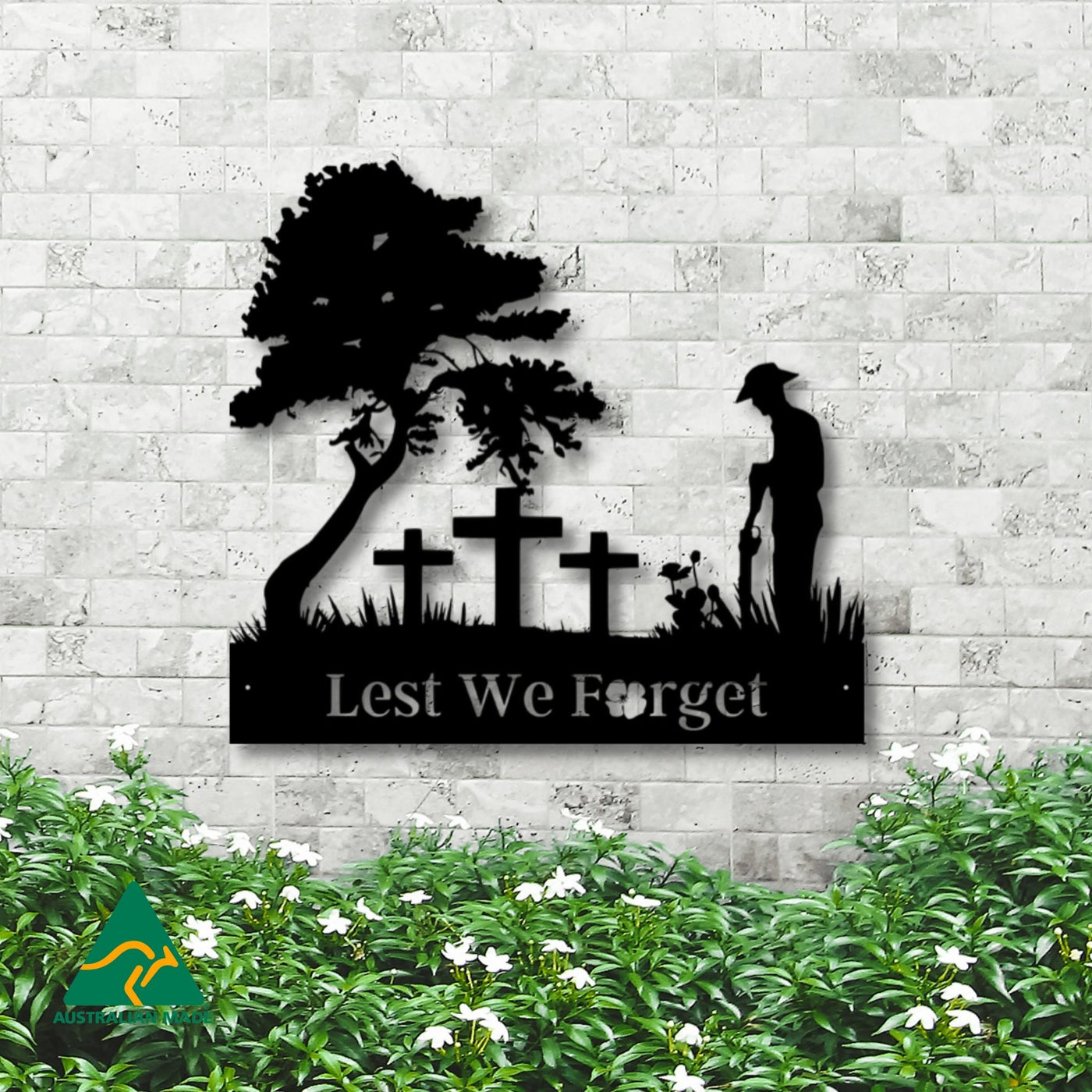 The Remembrance Metal Wall Art | Black Finish