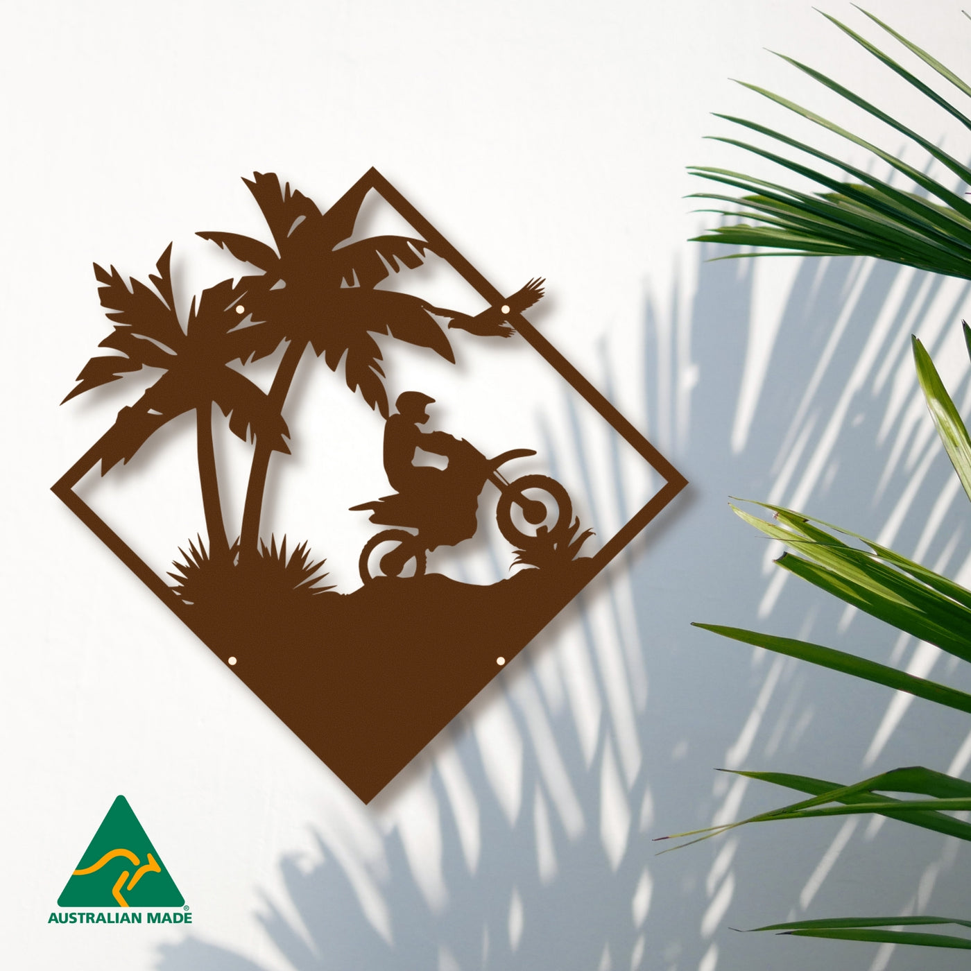 The Riding Track Metal Wall Art | Rust Finish